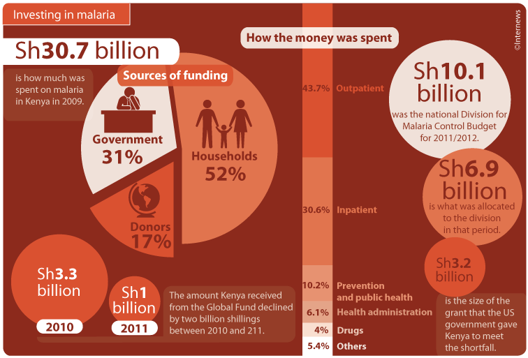 Investment in initiatives to fight malaria in Kenya have dropped in the last two years.