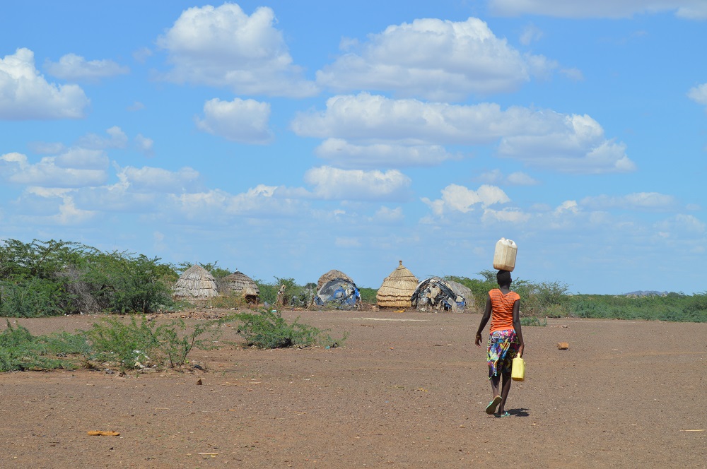 In Turkana, accessing water for both human and animal use is an everyday challenge and women and children will often carry water long distances to back to their villages.